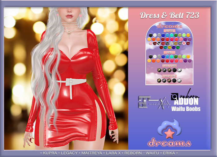 - DS - Dress & Belt 723 -FATPACK- LaraX & WAIFU UPDATE [ADD]