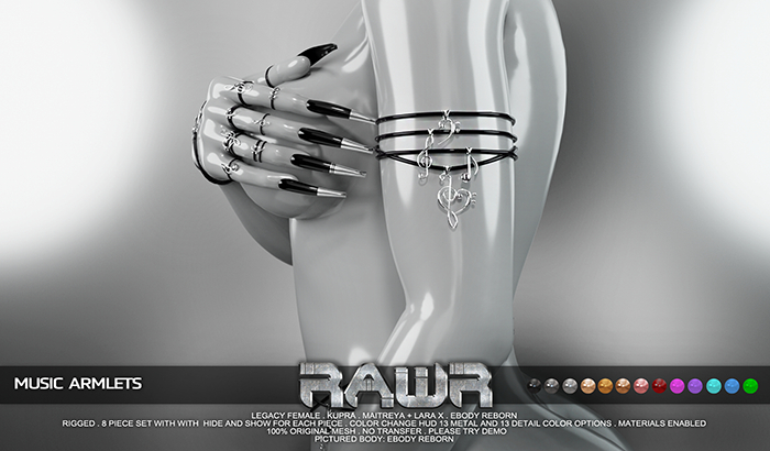 RAWR! Music Armlets (add me)