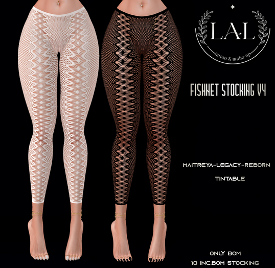 LAL-Fishnet Stocking V 4 Only Bom Tintable