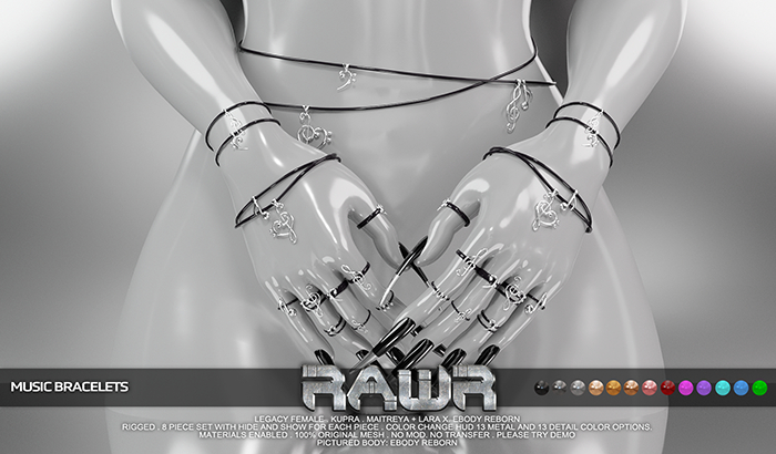 RAWR! Music Bracelets (add me)
