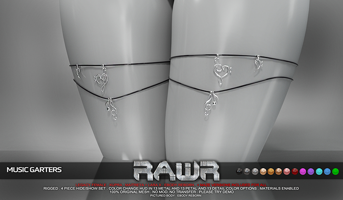 RAWR! Music Garters (add me)