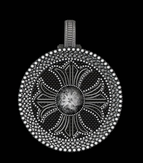 Chrome Circle Pendant By: Enklaimed