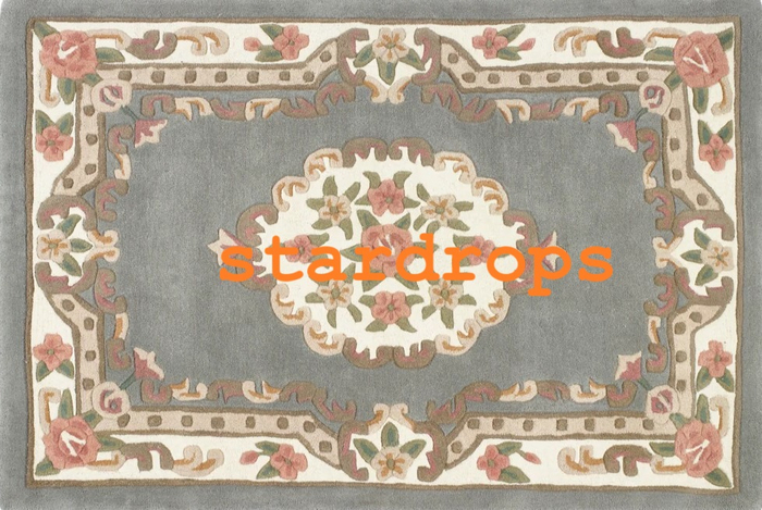 Pink & Grey Flower Rug & Texture