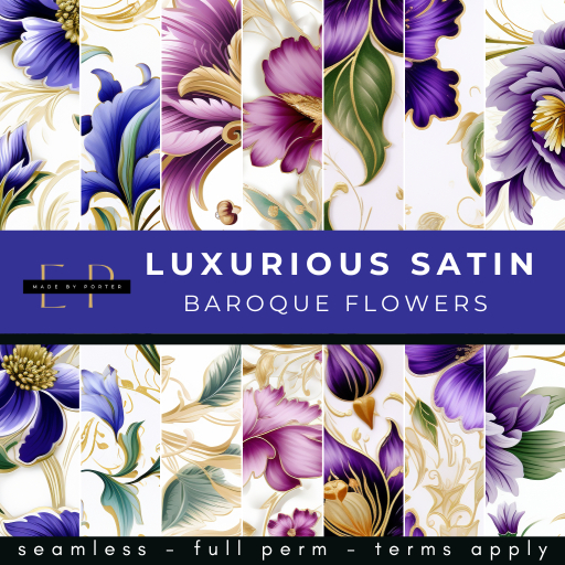 Made by Porter - Luxurious Satin Baroque Flowers