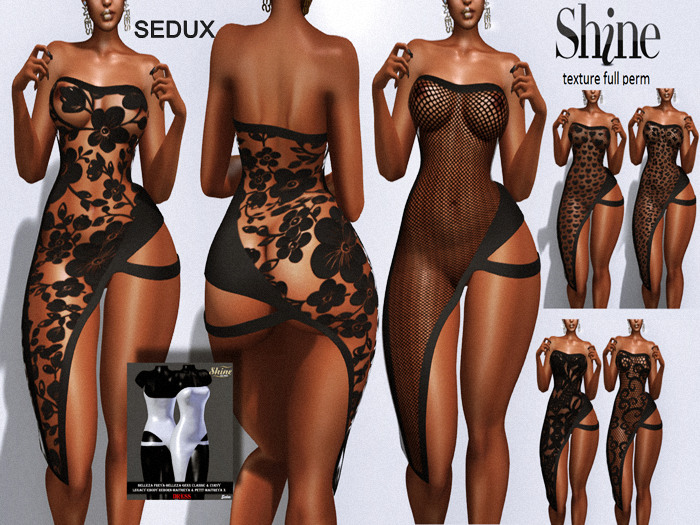 AJ   [SHINE FULL PERM] DRESS SEDUX   _TEXTURE FULL PERM