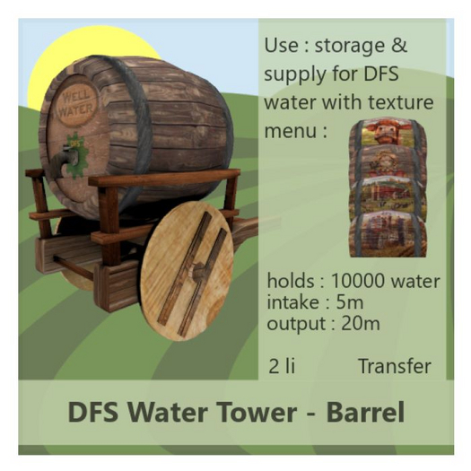 DFS Water Tower - Barrel  FILLED