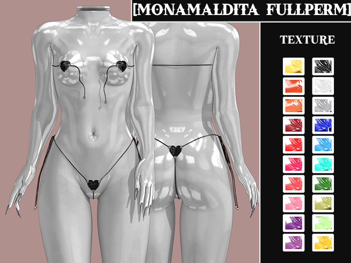 128 - MONAMALDITA - Texture Latex - Bikini