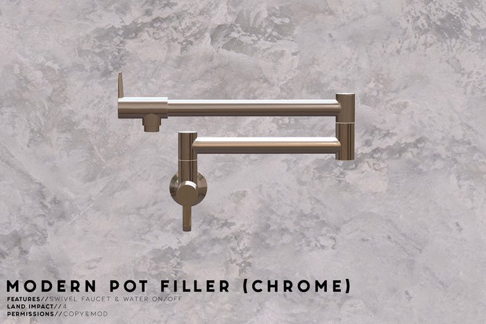 LUX + ASPEN // Modern Pot Filler Chrome