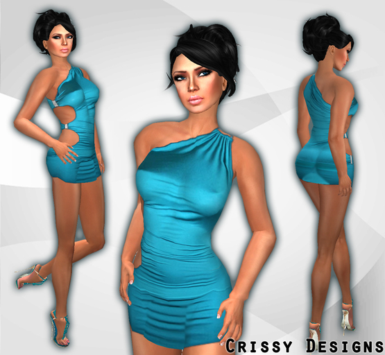 *Turquoise Silk Dress* by Crissy Designs