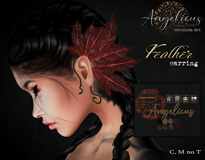 .AngelicUs. feather earrings  