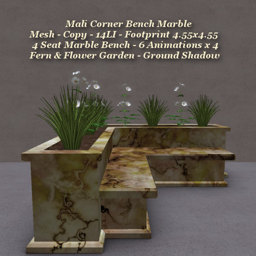 Mali Corner Bench Marble