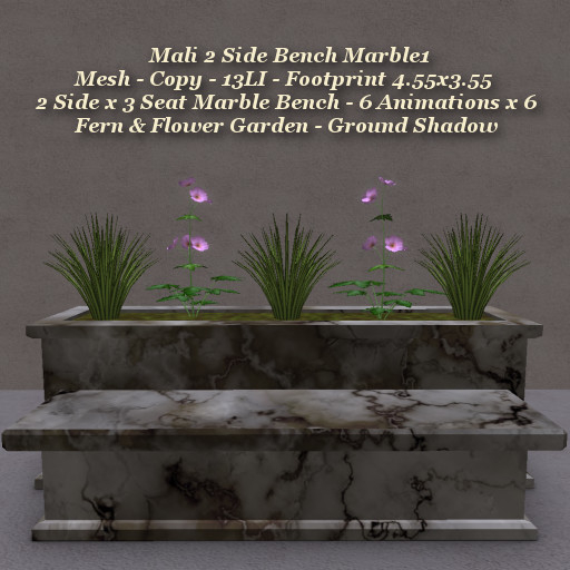Mali 2 Side Bench Marble1