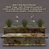 Mali 2 Side Bench Marble