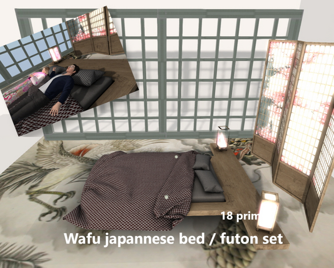 Wafu japannese bed / futon set Box / market