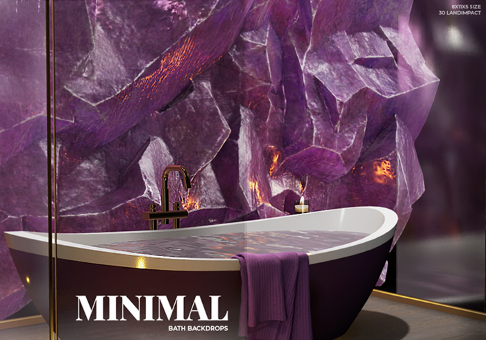 MINIMAL - Crystal Bath Backdrop