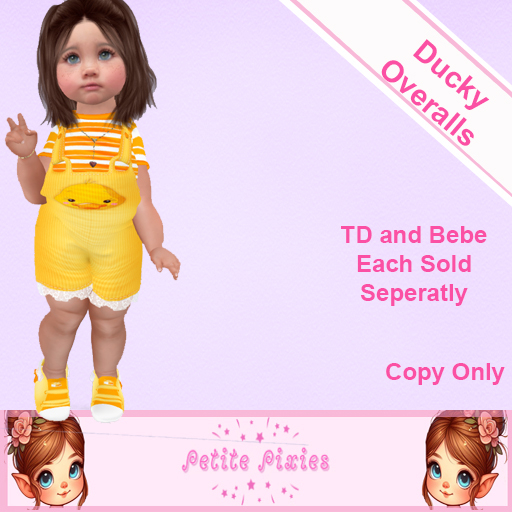 !Petite Pixie - Overalls  Duck (Bebe)