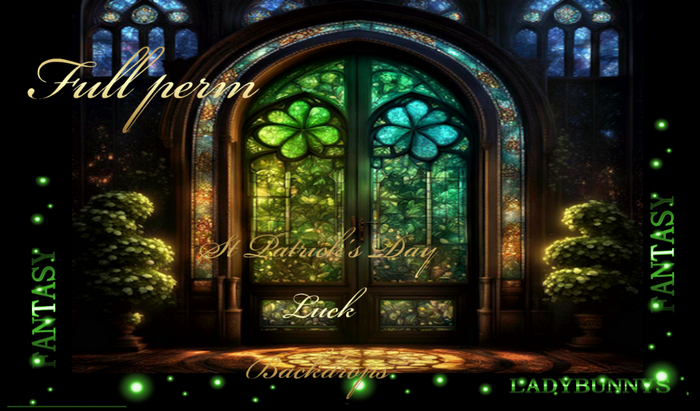 Fantasy Background Textures-SPD LUCK Backdrops Full perm (St. Patrick's Day)