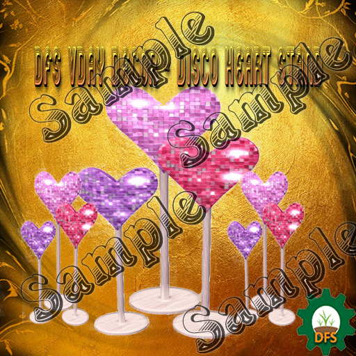 DFS Texture VDay Decor - Disco Heart Stand