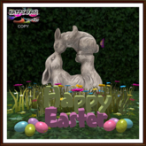 Easter - Kissing Bunnies and Sign