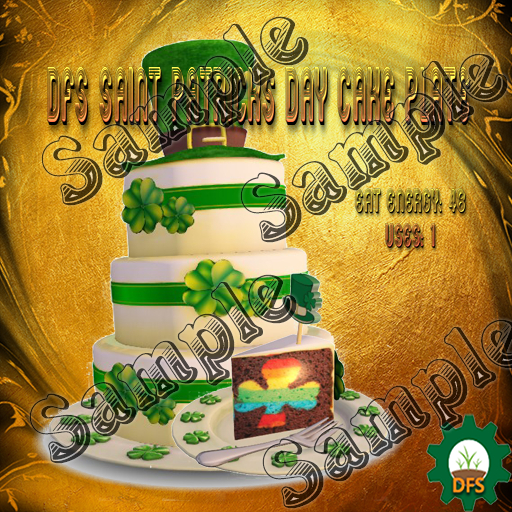 DFS Texture Saint Patricks Day Cake Plate