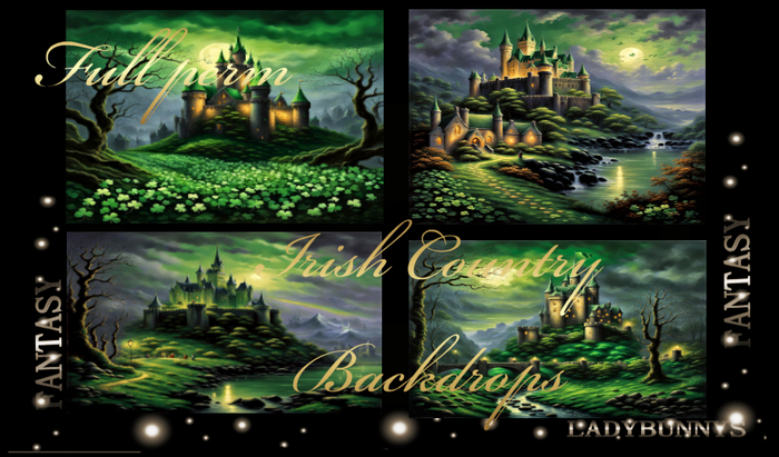 Fantasy Background Textures-Irish Country Backdrops (St. Patrick's Day)