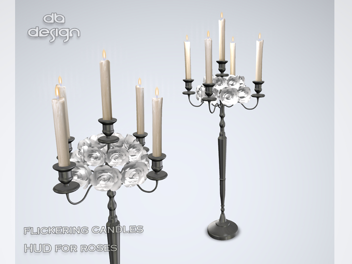 ::db:: Flower Wedding Candelabra Black HUD