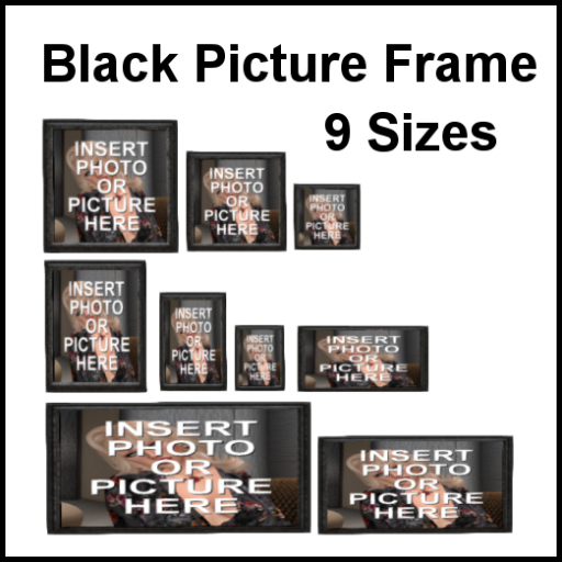 Black Picture Frame - 9 Sizes
