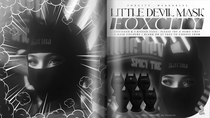 FOXCITY. Wearables - Little Devil Mask (DEMO)