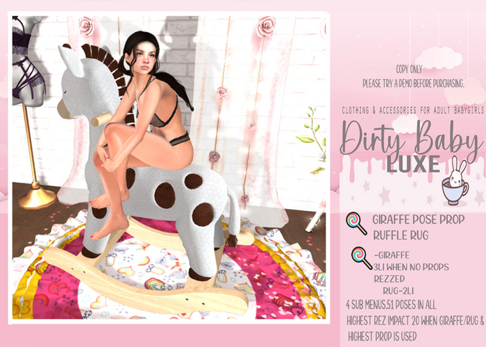 o)DirtyBabyLuxe(o :Rocking Giraffe (grey)