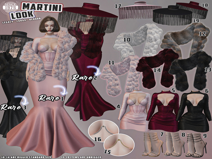 03.[Since1975] Martini - Gown Black (Reborn) RARE