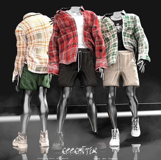 -ESSENTRIX-. Plaid Lazy Shirt FP