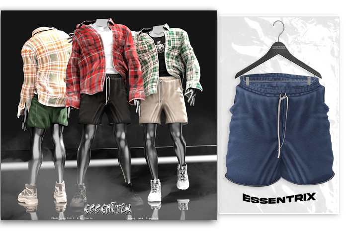 -ESSENTRIX-. Kree Shorts (Blue)