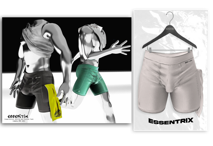 -ESSENTRIX-. Compression Shorts (White)