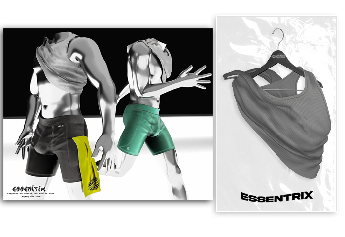 -ESSENTRIX-. Rolled Tank (Gray)