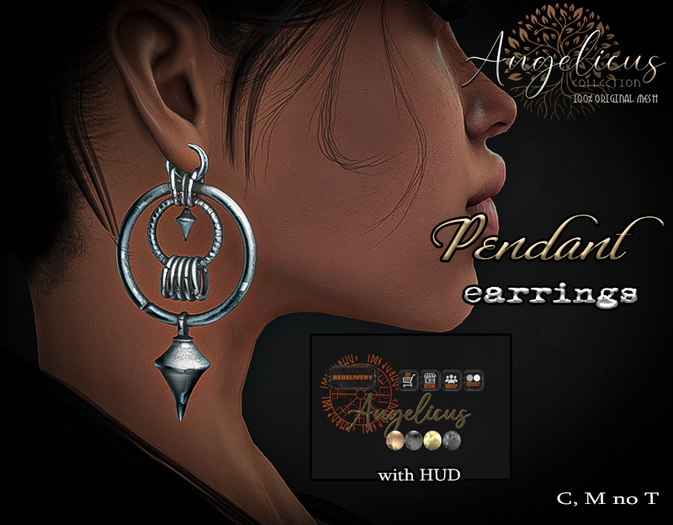 .AngelicUs.  Pendant earrings 