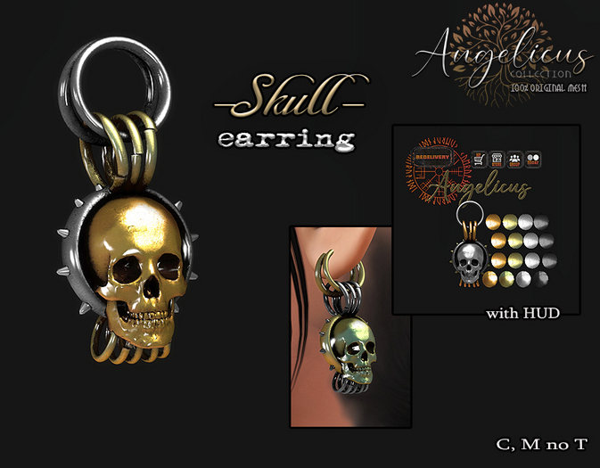 .AngelicUs. -Skull- simple earrings