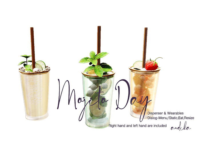 ADD/andika{Mojito Day}Dispenser&Wearable Set