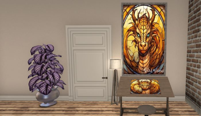 Dragon Stain Glass Picture Frame
