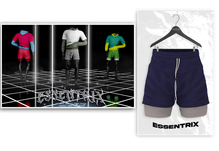 -ESSENTRIX-. Tetra Shorts (Navy)