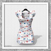 USA White Tee Dress Maitreya