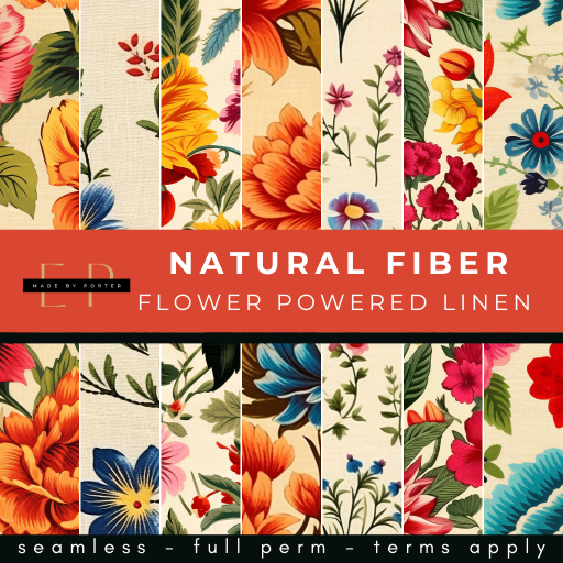 Made by Porter - Natural Fiber Fabrics Flower Powered Linen