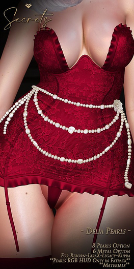 - Secrets - Delia Pearls - Black - Boxed -