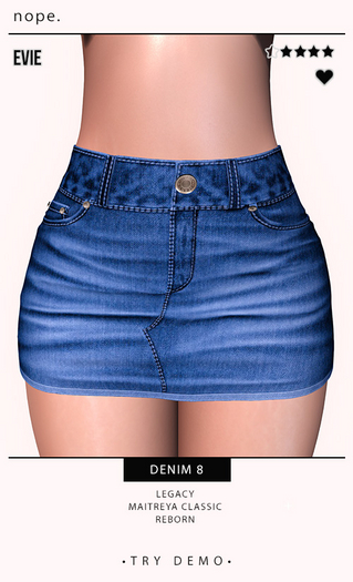 nope. evie - denim 8 [add to unpack]