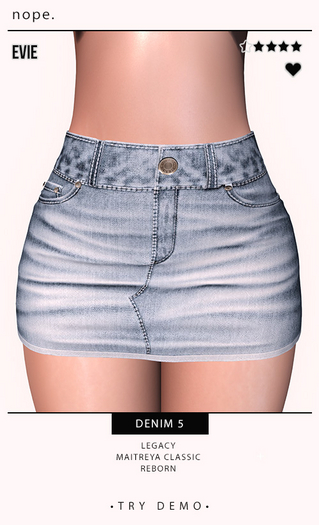 nope. evie - denim 5 [add to unpack]
