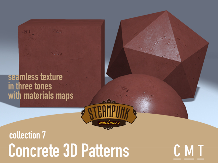 Steampunk Machinery -  Concrete 3D Pattern (coll 7) Full Perm