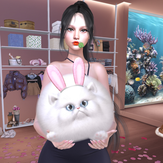 WHITE SEmotion Libellune Angry Cat Holdable RARE 01