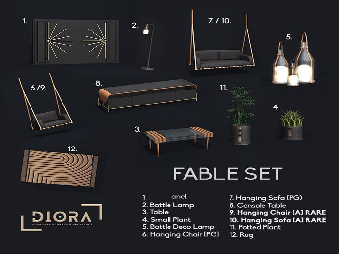 10. DIORA Fable Hanging Sofa [A] RARE