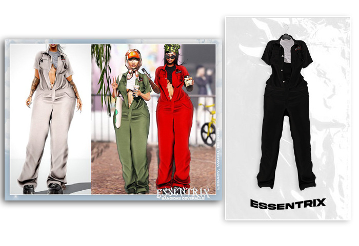 -ESSENTRIX-. Bandidas Coveralls (Black)