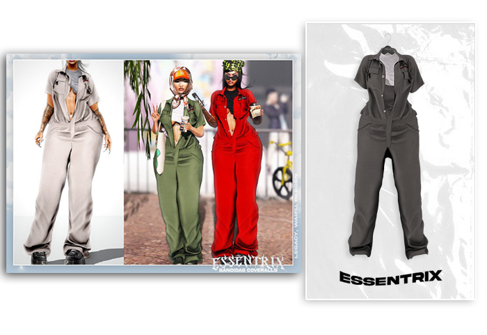 -ESSENTRIX-. Bandidas Coveralls (Gray)