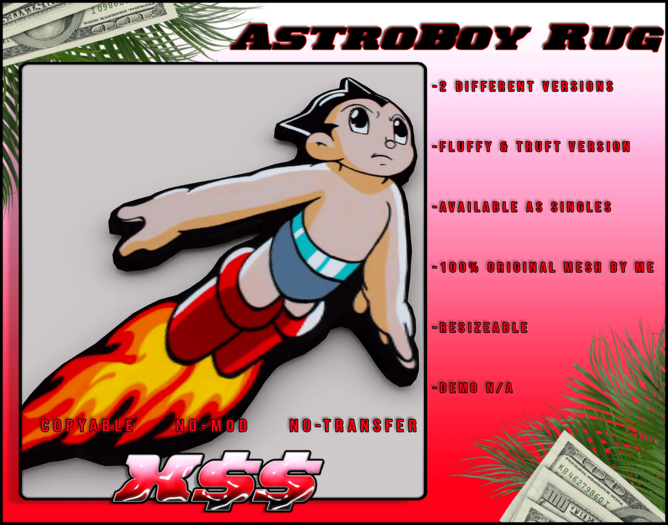 Astroy Boy Rug Second Life Marketplace - (X$$) - AstroBoy Rugs (BOXED)